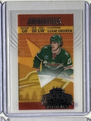 2024 Credentials Acetate Retro Ticket Access Rookies Liam Ohgren #RTR-LO RC