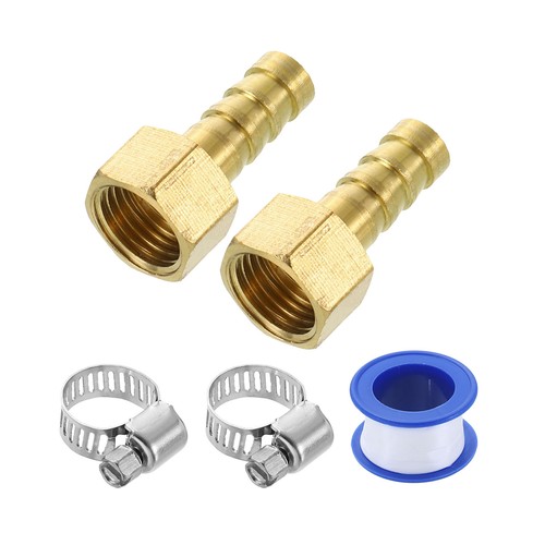 2 pièces raccords pour tuyau en laiton, 5/16\" barb x G1/4\" filetage femelle - Afbeelding 1 van 6