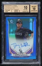 2014 Bowman Chrome Prospect Blue Refractor Danny Winkler Daniel BGS 10 Auto 0m0