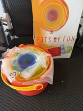 Tupperware Pots of Fun Pretend Play Dish Set Colorful Stackable Bowls Toyware
