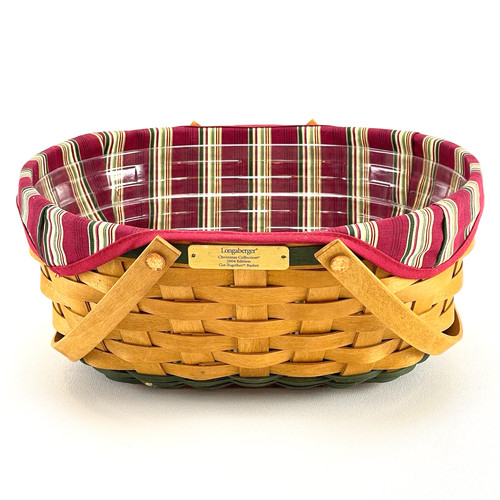 Longaberger Christmas Collection 2004 Get Together Basket w/ Liner & Protector