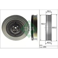INA 544 0503 10 Riemenscheibe Kurbelwelle FüR Volvo Polestar XC90 V90 XC60 S90