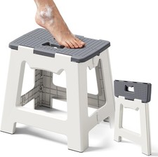 Foldable Shower Stool for Shaving Legs, Plastic Foot Rest Stools to Shave Leg, F