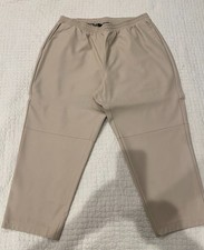 Eloquii Women Faux Leather Wide Leg Pants Size 16 Elastic Waist