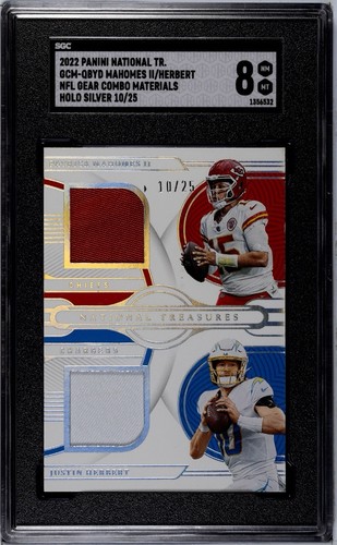 2022 National Treasures GCM-QBYD Mahomes/Herbert NFL Gear 10/25