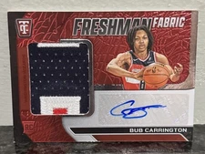 Bub Carrington 2024-25 Totally Certified Rookie Patch Auto RPA RC Red /75