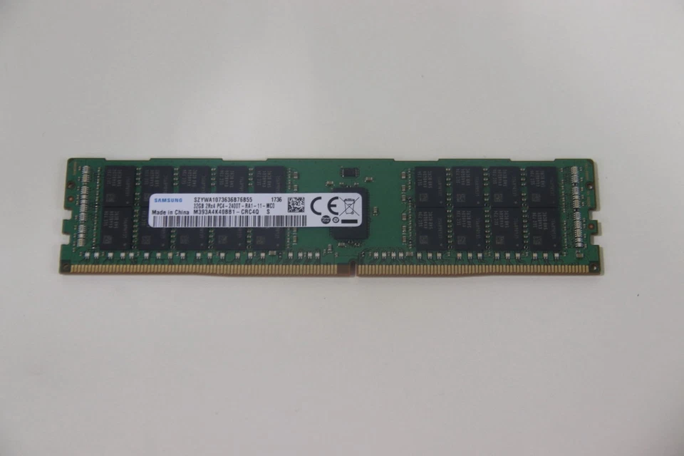 SAMSUNG 32GB PC4-19200 DDR4 RDIMM MEMORY MODULES | M393A4K40CB1-CRC4Q | LOT OF 2 - Image 2 of 3