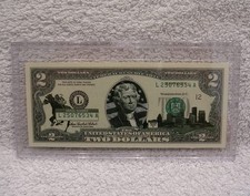 Qty 4 - Kentucky Kansas Oregon Virginia $2 Two Dollar Bill Color Overlay State