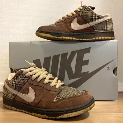 Nike Dunk Low Pro SB Tweed Harris Tweed 2004 Brown Beige US 10 EU