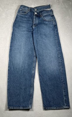 AGOLDE Kelly High Rise Jeans Size 26 'Broken Waistband' Straight Leg USA Made
