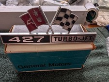 1966-67 Corvette Nos 427 Turbo-jet Front Fender Emblem Each Gm 3876425