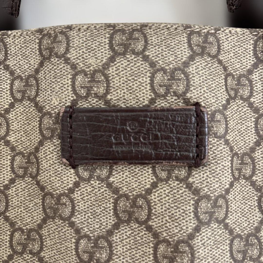 GUCCI GG Pattern Rectangle Tote Shoulder Bag Leat… - image 4