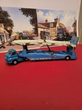 Big Bedford S' Type Blue Cab & Trailer Autotransporter.