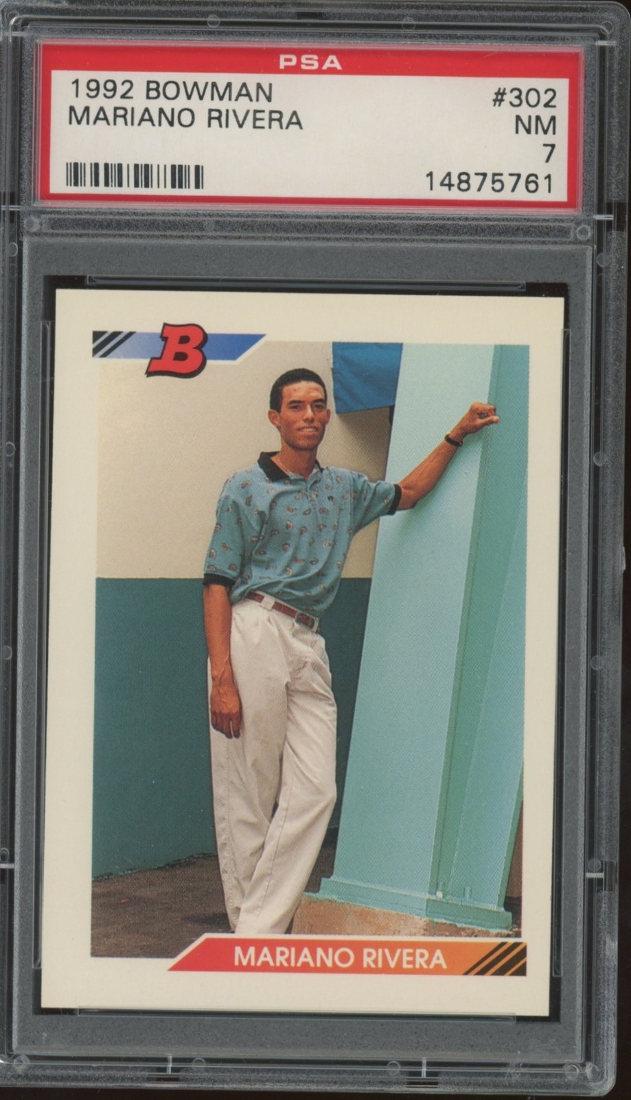 1992 Bowman #302 Mariano Rivera PSA 7 RC HOF