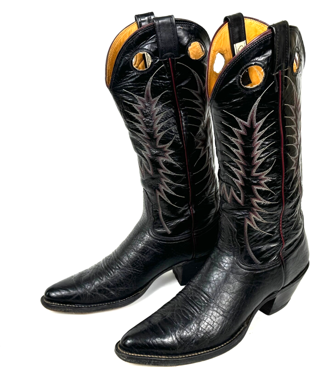 Nocona Buckaroo Black Bullhide Cowboy Boots - Men's 10B - 14