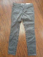 Ann Taylor LOFT Curvy Skinny Corduroy Pants Womens 26/2 Taupe Stretch NEW