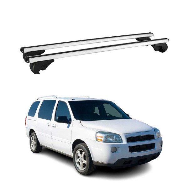 DachträGer GrundtäGer FüR Chevrolet Uplander 2005-2009 75Kg Alu Silber 2 Tlg-image