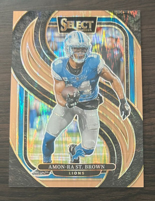 2024 Select Football Amon-Ra St. Brown Premier Level Copper Prizm 158/299