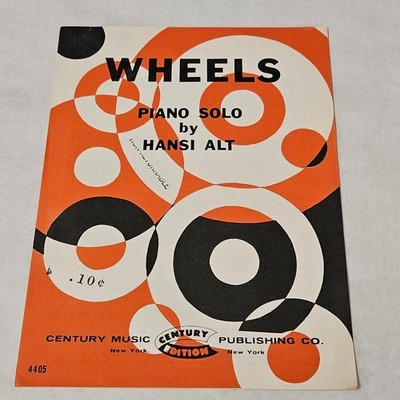 Wheels Piano Solo by Hansi Alt 1964 Sheet Music