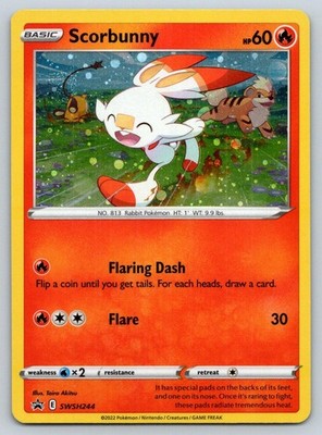 SCORBUNNY (COSMOS HOLO) SWSH244 HOLO P SWORD & SHIELD PROMO POKEMON LP AKITSU