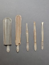 Vintage Lot of Tweezers~ La Cross/Farr/Widger/WKS ~2 Vintage Cases