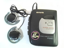 Aiwa HS-PS160 Stereo Cassette Player Super Bass Walkman w/Headphone Fully Works