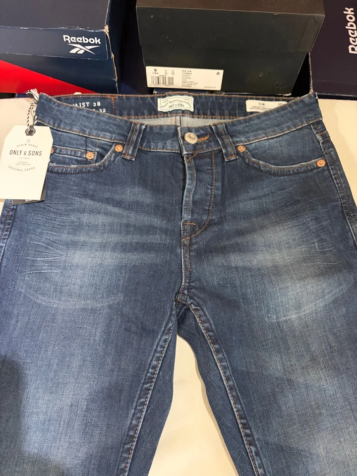 Only & Sons Jean Homme Slim Bleu Denim 28/32 Neuf avec Étiquettes - Photo 4/4