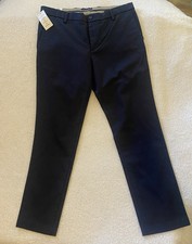 Dockers Mens Classic Fit Signature Khaki Lux Cotton Pants Navy 36x32 NWT