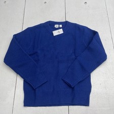 Gap Blue Cashsoft Ribbed Crewneck Pullover Sweater Youth Boys Size Medium