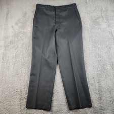 Vintage 1970s Sears Perma-Press Gray Work Pants Men's 33 Short USA Made Slacks