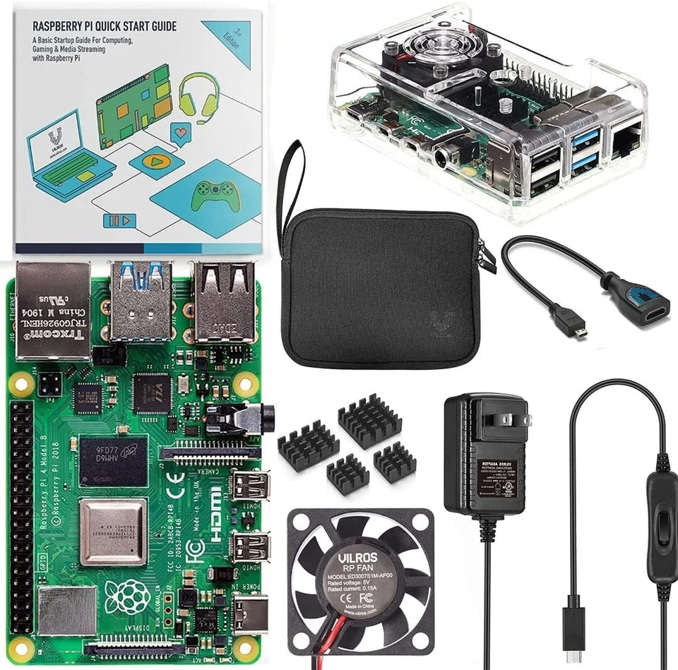 Raspberry Pi 4 Starter Kit: 1.5 GHz CPU, Transparent Case & Complete Accessories - Image 3 of 4
