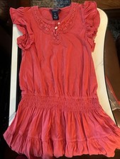 Chaps Girls Sleeveless 1-Piece Dress Size 6 Stretchy Red Colored