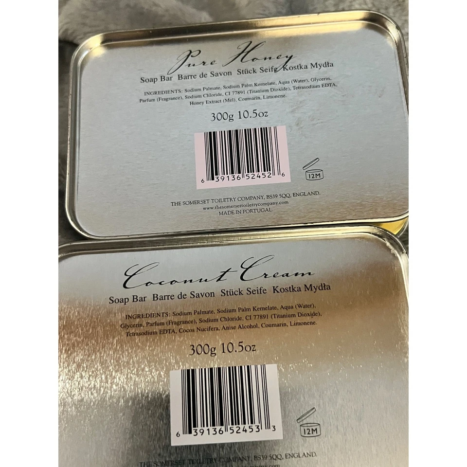 Juego de jabón para artículos de tocador Somerset crema de coco y miel pura triple molido 2 x 10,5 oz Foto 4 de 4