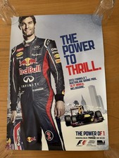 2013 F1 Australian Grand Prix Poster Mark Webber Red Bull Melbourne 59x42cm