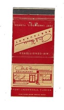 Chick House Restaurant  Matchcover   Fort Lauderdale, Florida