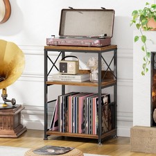 Simple Trending Record Player Stand, Turntable Stand with Vinyl Storage Holds up