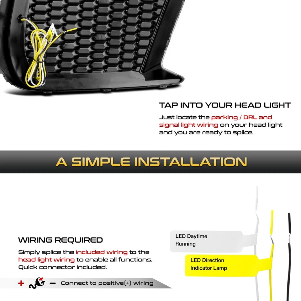 Switchback Sequential Smoked LED Fog Lamp Cover Bezel DRL For 2018-2021 WRX STi Foto 4 de 4