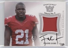 2023 Sportkings Volume 4 Single Memorabilia Silver 1/25 Frank Gore Auto 0h1
