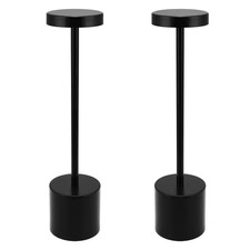 13. 4In Black Rechargeable LED Table Lamp Set of 2,3CCT Dimmable with Stepless B