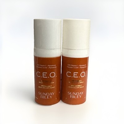 (2x)Sunday Riley CEO 15% Vitamin C Brightening Serum 0.27 fl oz. 8ml-Mini/Travel