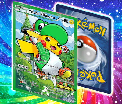 Yoshi Pikachu. Alternate Full Art. Glossy Holographic