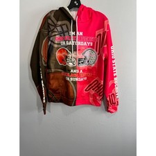 Ohio State Buckeyes Cleveland Browns Split Hoodie Mens Large Gameday Pullover