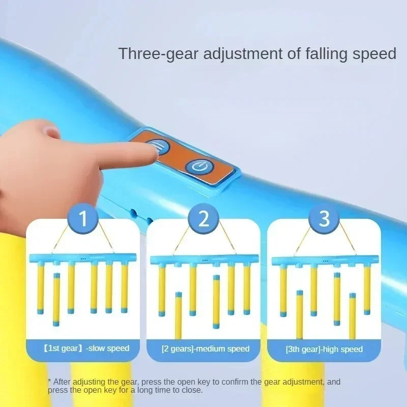 Reflex Drop Sticks Juego de Desafío, Juguete de Entrenamiento de Coordinación Ocular Velocidad Mano Foto 4 de 4