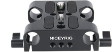 Multipurpose Camera Base Plate with 15mm Rod Rail Clamp for DSLR Rig Support ...
