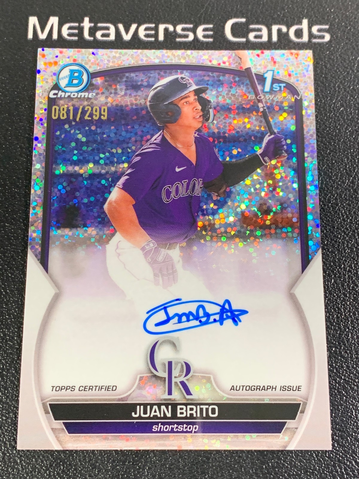 2023 Bowman Chrome 1st Juan Brito Auto Speckle Refractor 81/299