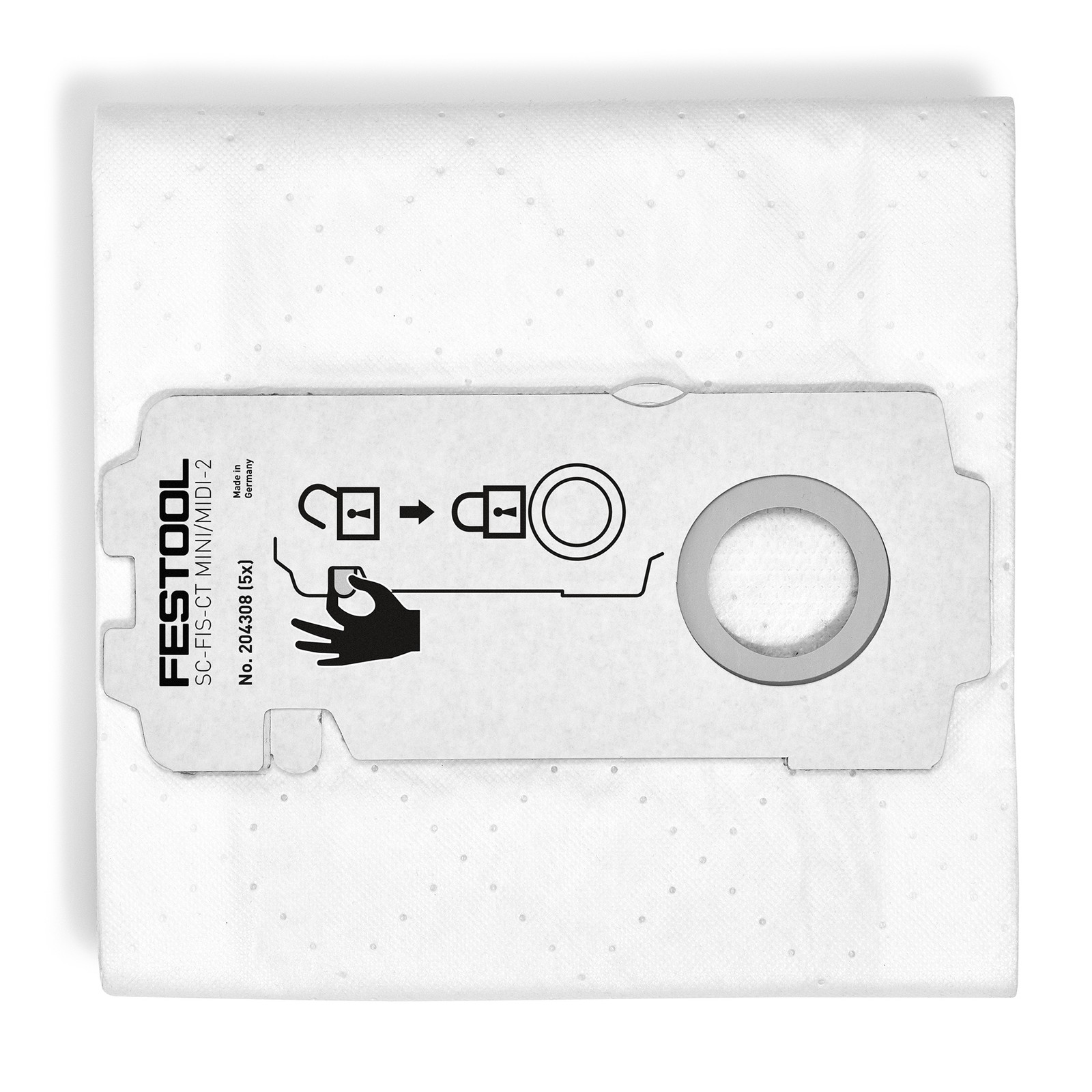 Festool SC-FIS-CT Mini/Midi Self Clean Dust Extractor Filter Bag Pack of 5 - Image 8