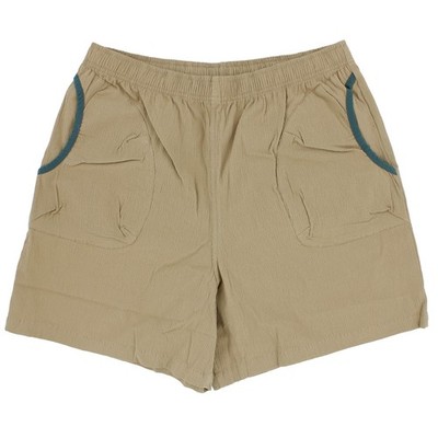 Brain Dead Men's Shorts, 3D Pocket Mountain Stretchy Shorts, Nutmeg MSRP $120