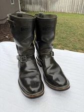 WESCO MISTER LOU PETROLIO OLIVE WAXED BLACK HORSEHIDE ENGINEER BOOTS 11.5D