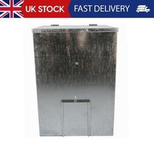 Galvanised Steel Metal Coal Bunker Heavy Duty Coal Fuel Storage 125KG -5 BAGS OF