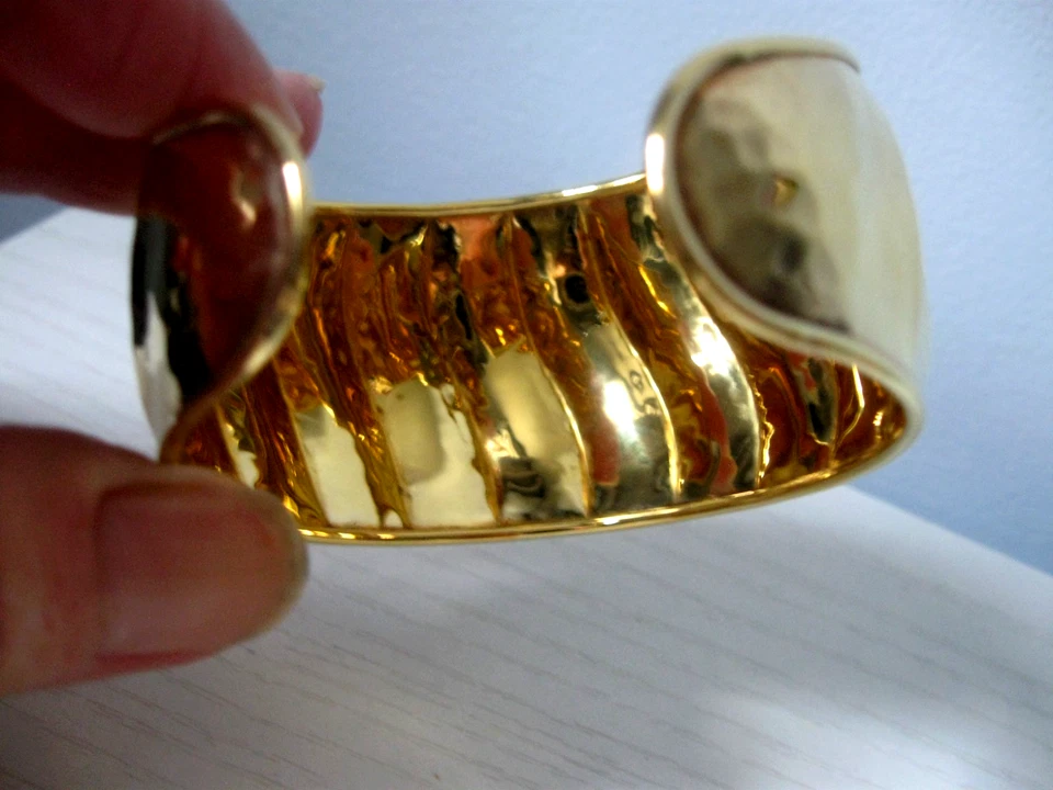 PULSERA BRAZALETE ANCHO ONDULADO MARTILLADO PLATA ESTERLINA VERONESE ITALIA ORO VERONESA Foto 3 de 4